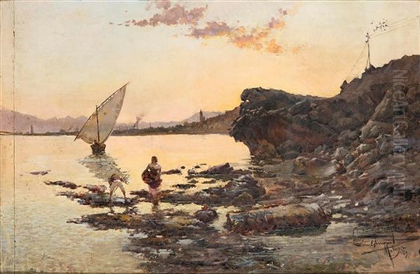 Playa De Malaga Al Atardecer - view 1