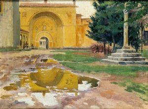 Patio De La Cadena Del Monasterio De Santa Maria Del Paular by Enrique Simonet Lombardo