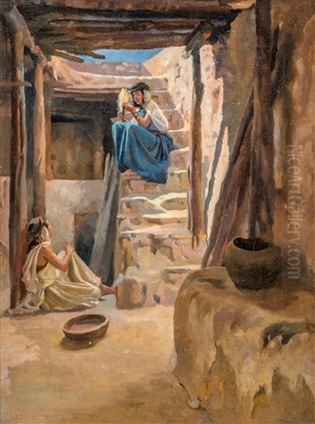 Jeunes Femmes Causant, Alger - view 1