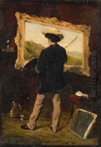 The Artist In His Studio by Attilio Simonetti