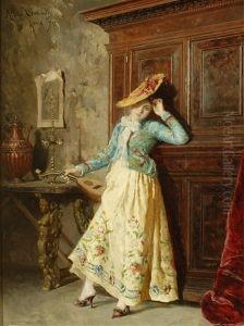 The Mandolin Player by Attilio Simonetti