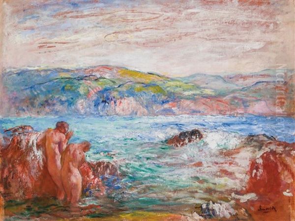 Seascape With Bathers - view 1
