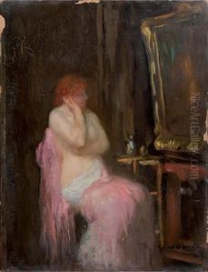 Femme Devant Un Miroir by Michel Simonidy