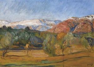 Paysage Dans Les Alpes Maritimes by Michel Simonidy