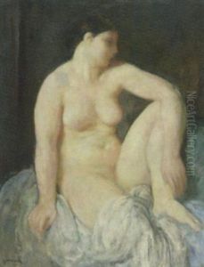 Nu Assis A La Draperie Nu Assis A La Draperie
