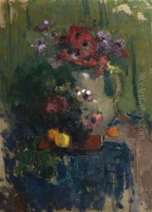 Bouquet D'anemones En Cruche