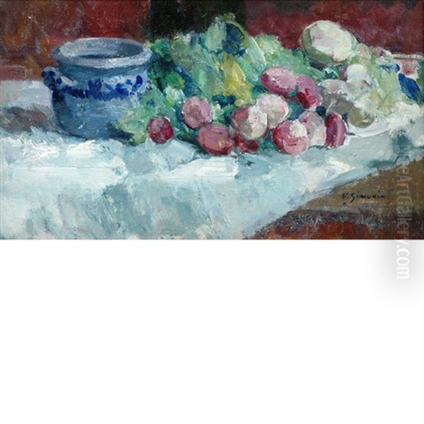 Still Life Of Radishes On A Table Top - view 1