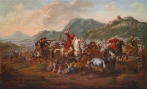 Reitergefecht Zwischen Christen Und Osmanen by Francesco Simonini
