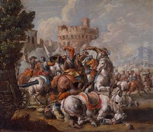 Gefechtsszenen (set Of 4) by Francesco Simonini