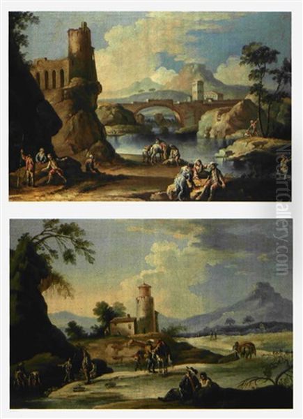 Paesaggi Con Figure (+ Another; 2 Works) - view 1