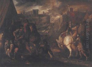 A Roman Legion Assaulting A Town - Titus Sacking Jerusalem (?) A Roman Legion Assaulting A Town - Titus Sacking Jerusalem (?)
