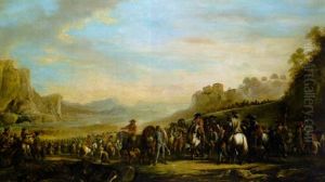 The Aftermath Of A Battle, With The Victorious Commander Surveying The Field by Francesco Simonini