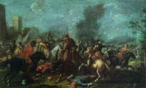 Cavalry Skirmish by Francesco Simonini