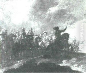 Soldiers Preparing For Battle by Francesco Simonini