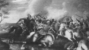 Cavalrymen Engaging Turks by Francesco Simonini