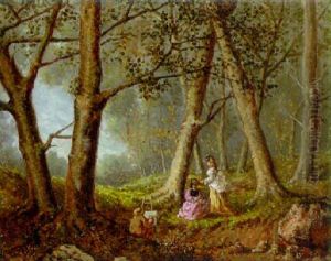 Elegant Ladies In A Woodland Landscape