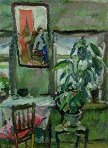 Interior With A Mirror by Nina Yakovlevna Simonovich Efimova