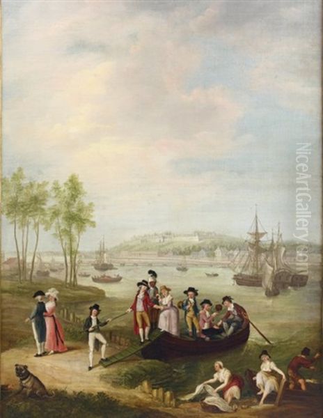 Promeneurs Devant Le Port De Bayonne - view 1