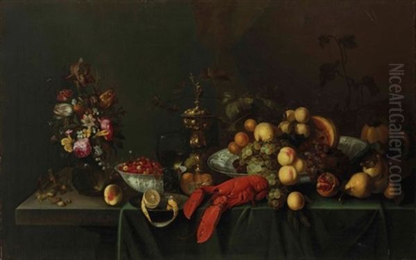 Still Life With Flowers, Fruits And Lobster - view 1