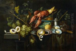Stillleben Mit Hummer, Fruchten Und Austern