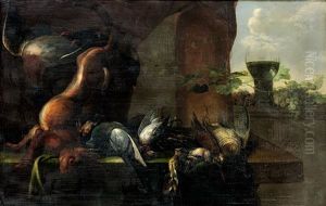 Nature Morte Au Lievre Et A La Becasse
