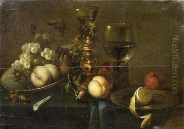 Stilleben Mit Fruchten, Romer Und Kelch - view 1