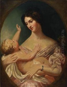 Lady Warton And Child by William Bradley