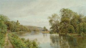 Fishing On The Thames by William Bradley