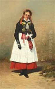 Svensk Pige I Brudedragt by Niels Simonsen