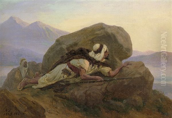 Algerische Krieger In Den Bergen - view 1
