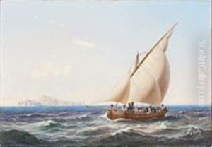 A Group Of Italians In The Mediterranean Sea by Niels Simonsen