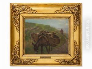 Donkey With Farmer