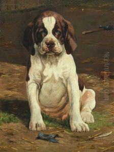 Honsehundehvalp I Ryegaards Dyrehave (sjaelland)