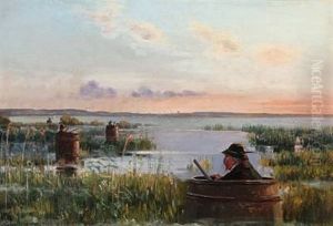 Paa Andetraek (duck Shooting) by Simon Simonsen