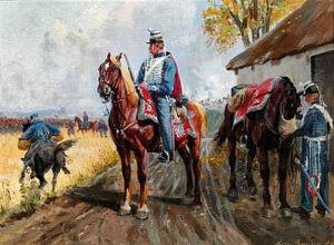 Danish Hussars Setting Out For A Military Exercise