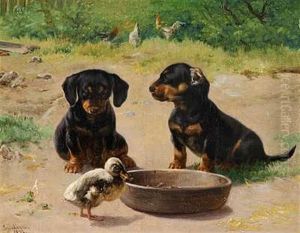 Gravhundehvalpe Og En Aelling by Simon Simonsen