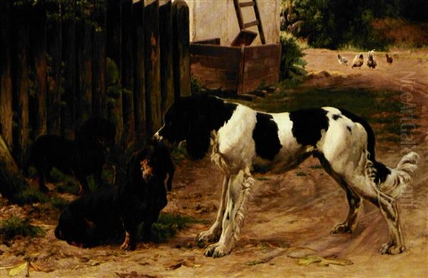 To Gravhunde Og En Saetter - view 1