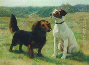 A Daschund And A Jack Russell Terrier