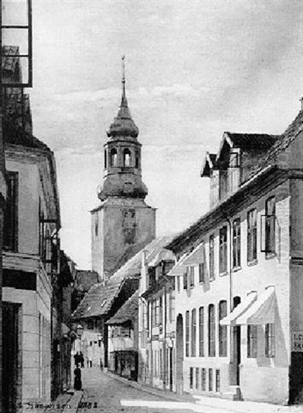 A Streetscene In A Danish Village - view 1
