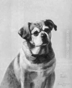 Hundeportraet "trold" by Simon Simonsen