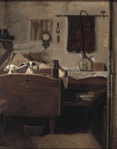 A Bedroom Interior by Simon Simonsen