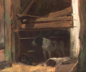 Pointere Hviler I Skyggen by Simon Simonsen