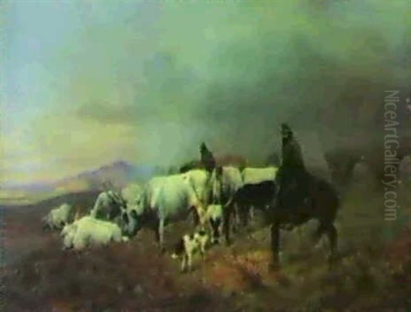 Ryttere Med Kvaeg. "en Byge I Den Romerske Campagne" - view 1