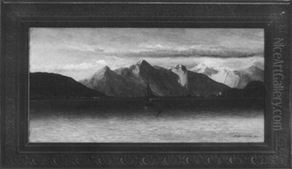 Sailboats On A Quiet Lake - view 1