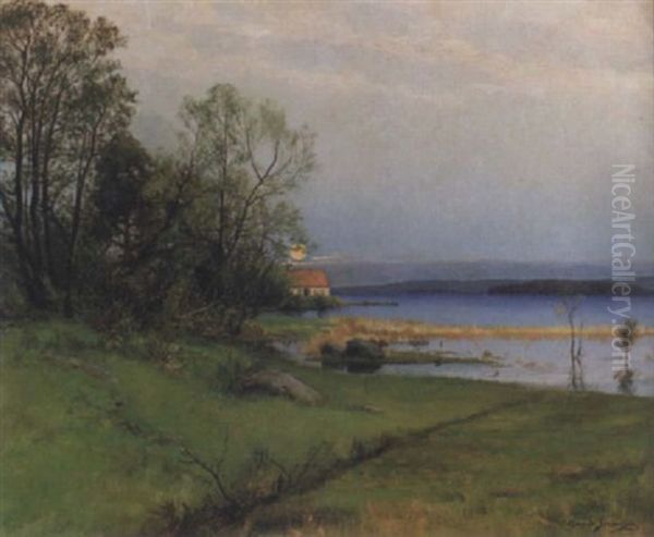Landskap Med Sjo - Skymning - view 1