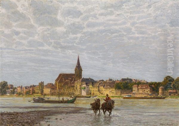 Horse-drawn Boat, Danube River Near Ybbs - view 1