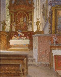 Blick Auf Den Altar Von St. Nikolaus In Bad Gastein