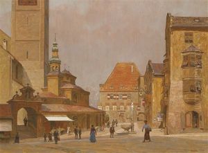 Blick Auf Den Marktplatz Von Hall/tirol Blick Auf Den Marktplatz Von Hall/tirol