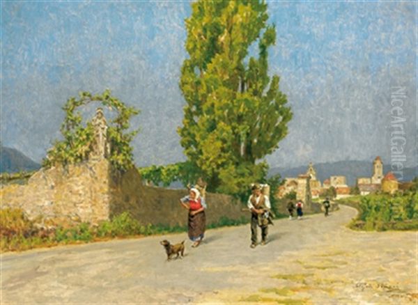 Am Weg Nach Loiben, Im Hintergrund Durnstein - view 1