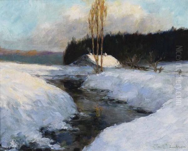Winter River Scene - view 1